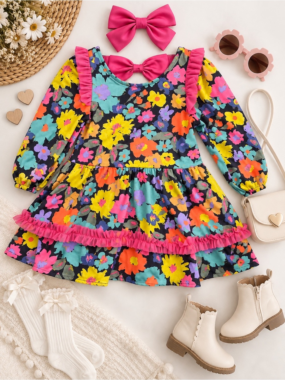 Finding Foxtale You’re Invited Party Dress Flower Power Size 3 - Picture 5 of 15